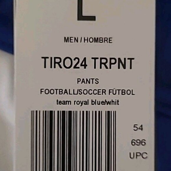 Adidas Tiro 24 Men's Size Large Blue White Tapered Soccer Track Pants IV7265 New - Picture 2 of 7